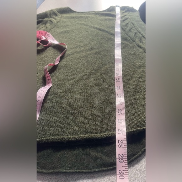 Orange Fashion Village Dark Green Wool Blend Pullover Sweater - Picture 11 of 13